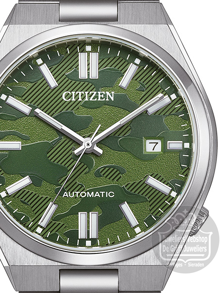 Citizen NJ0159-86X horloge heren automaat legergroen camo - tsuyosa