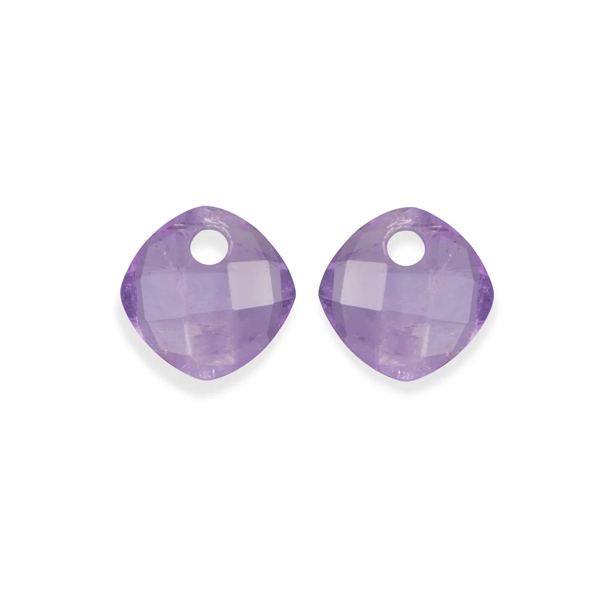 Sparkling Jeweles - Earstones, Cushion Cut - Amethyst