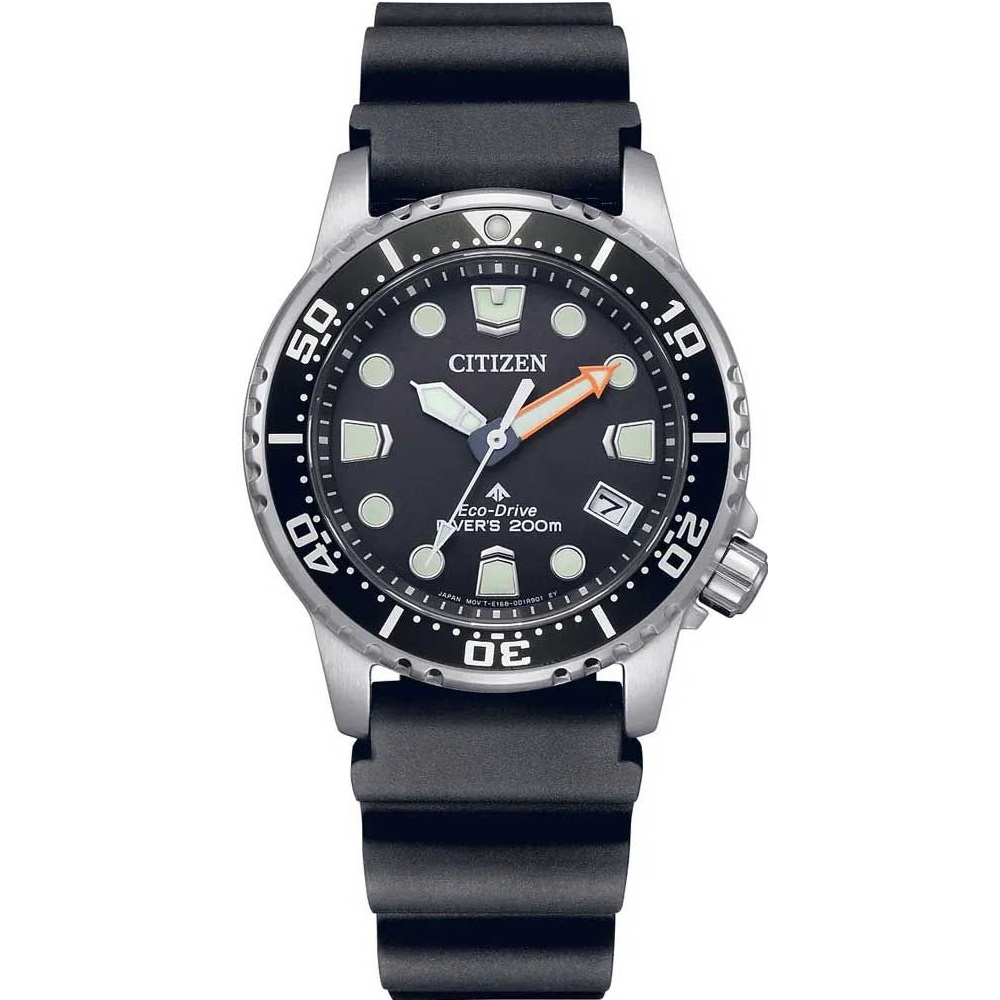 Dit Citizen horloge heeft een kast gemaakt van Roestvrijstaal met een diameter van 36.5 mm en is voorzien van een Rubber band. In de kast bevindt zich een Citizen kwaliteitsuurwerk en is afgewerkt met Mineraalglas.

Het horloge is 20ATM. Dit betekent dat het horloge geschikt is voor diepzeeduiken. 