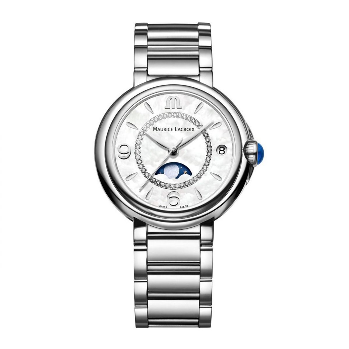Maurice Lacroix - Fabia moonphase 30m WR Saffierglas