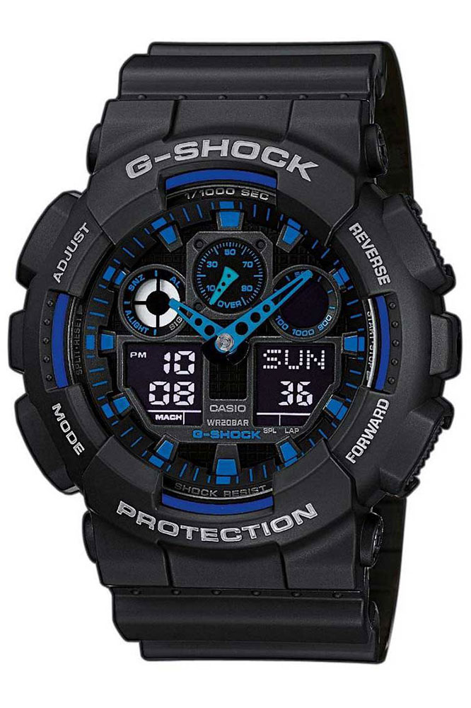 Maak kennis met een collectie nieuwe G-SHOCK-modellen waarvan de oppervlakken met een diameter van 35 mm en de grote behuizingen een krachtige en sterke uitstraling geven. De wijzerplaatring en verhoogde uurmarkeringen zorgen voor een driedimensionale diepte die de wijzerplaat veel karakter geeft. Het populaire G-SHOCK-ontwerp met drie wijzerplaten heeft &eacute;&eacute;n analoge wijzerplaat in het midden, en digitale wijzerplaten aan beide zijden. Deze horloges zijn ontworpen voor een uitstekende schokbestendigheid en waterbestendigheid en zijn anti-magnetisch. 