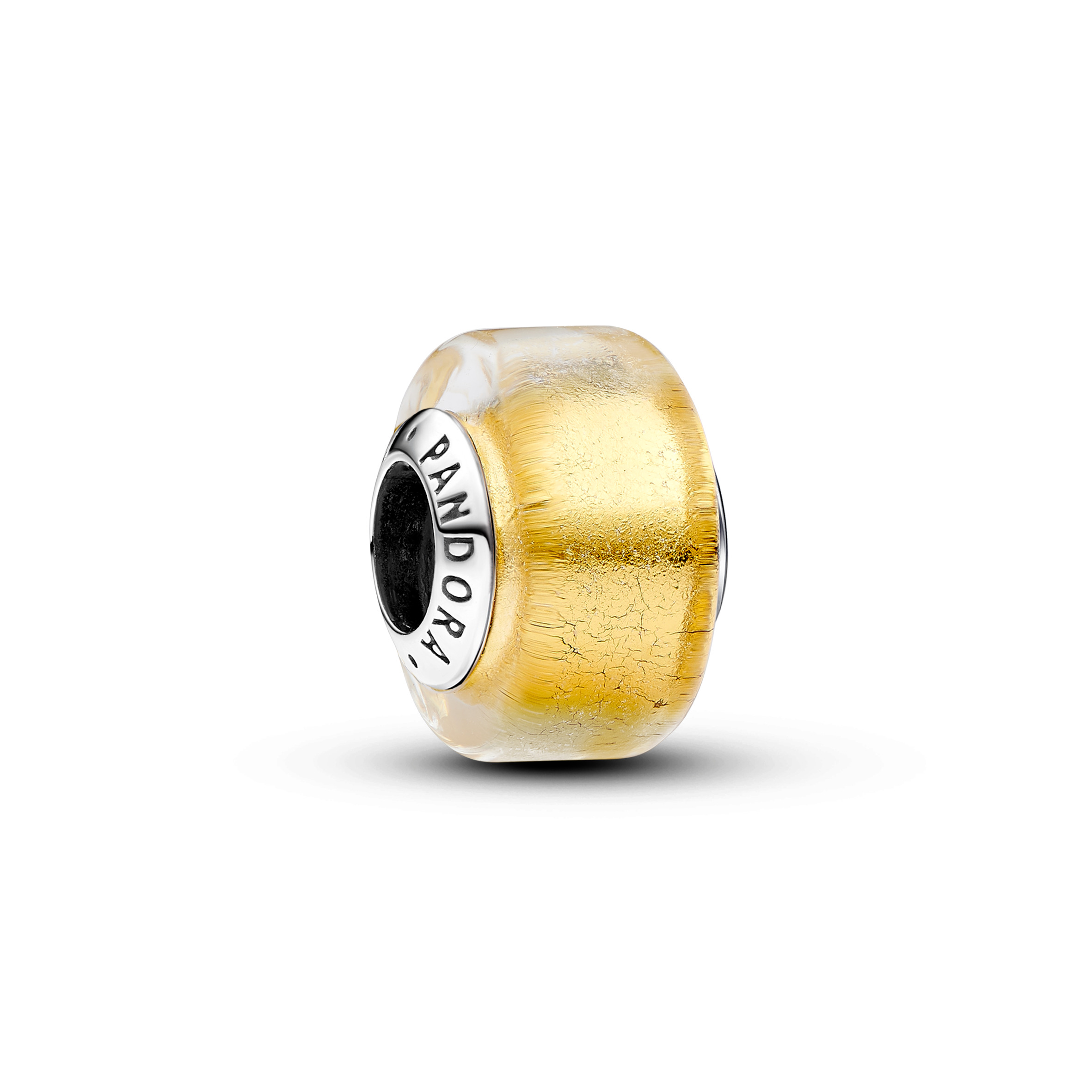 Pandora - Zilveren Murano glas bedel goudkleurig - 793353C00