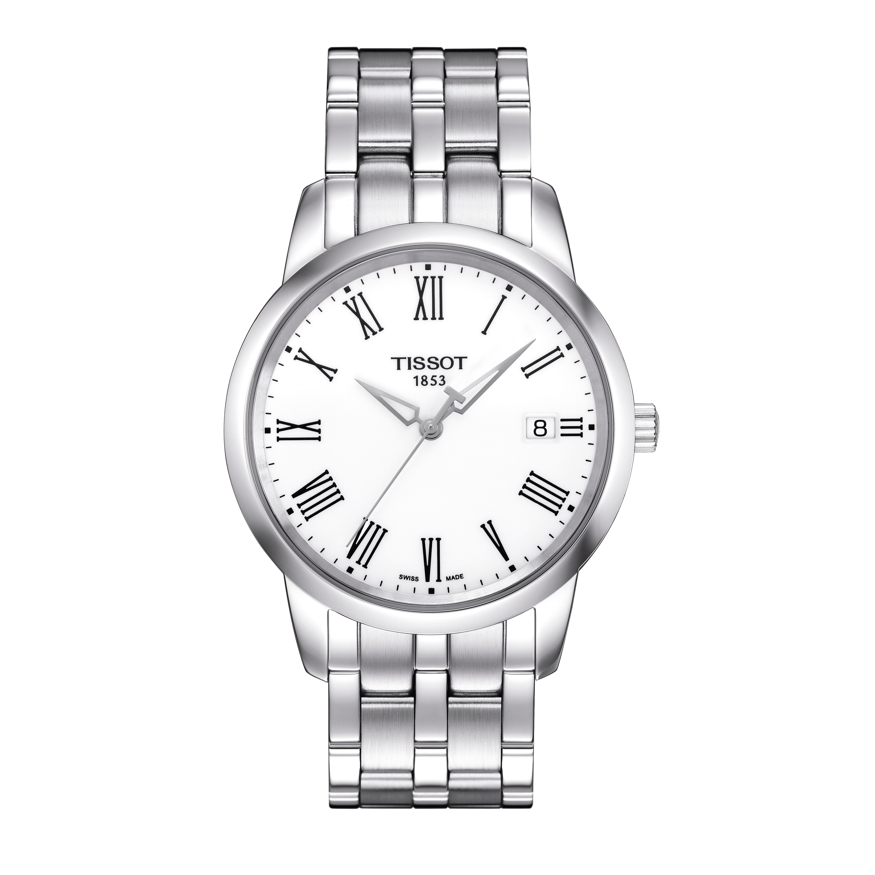 Tissot - Classic Dream Jungfraubahn staal heren brac.met saffierglas 100m WR