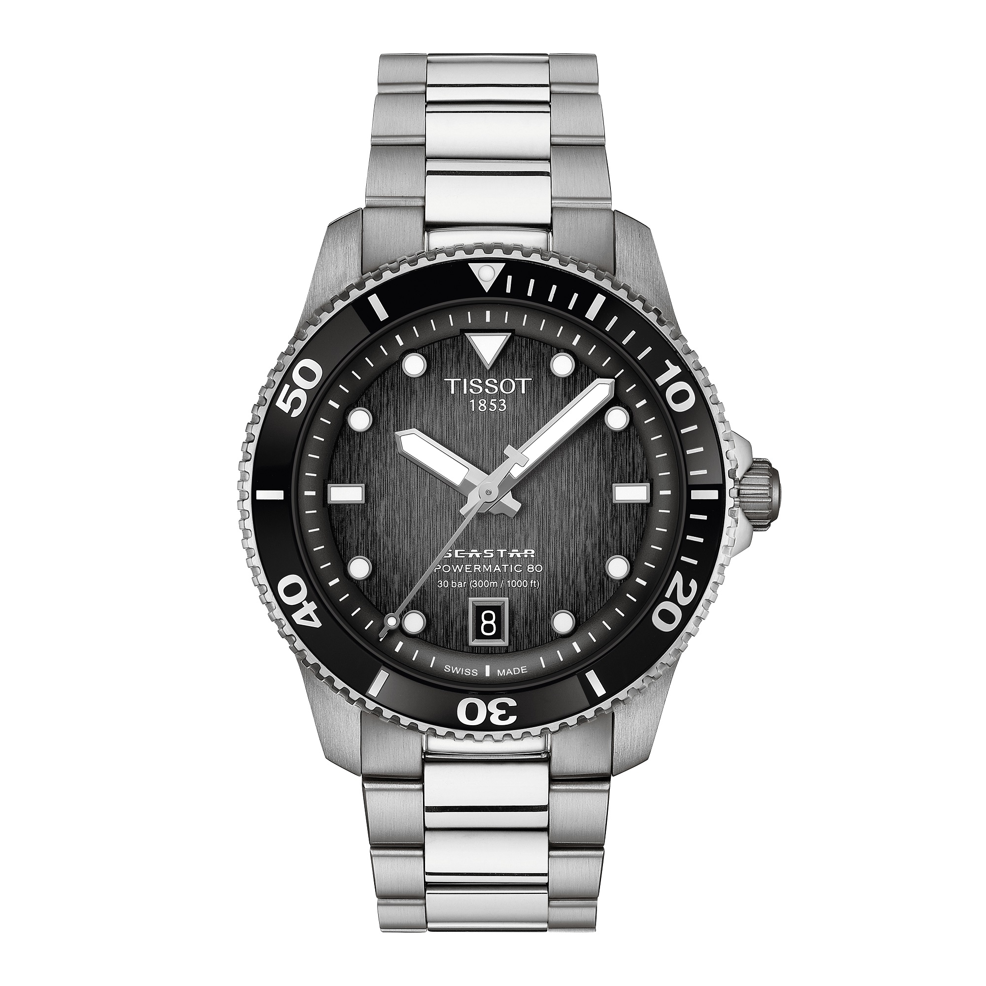 Tissot - Seastar 1000, Automaat Powermatic 80, 300m WR, Saffierglas - T1208071105100