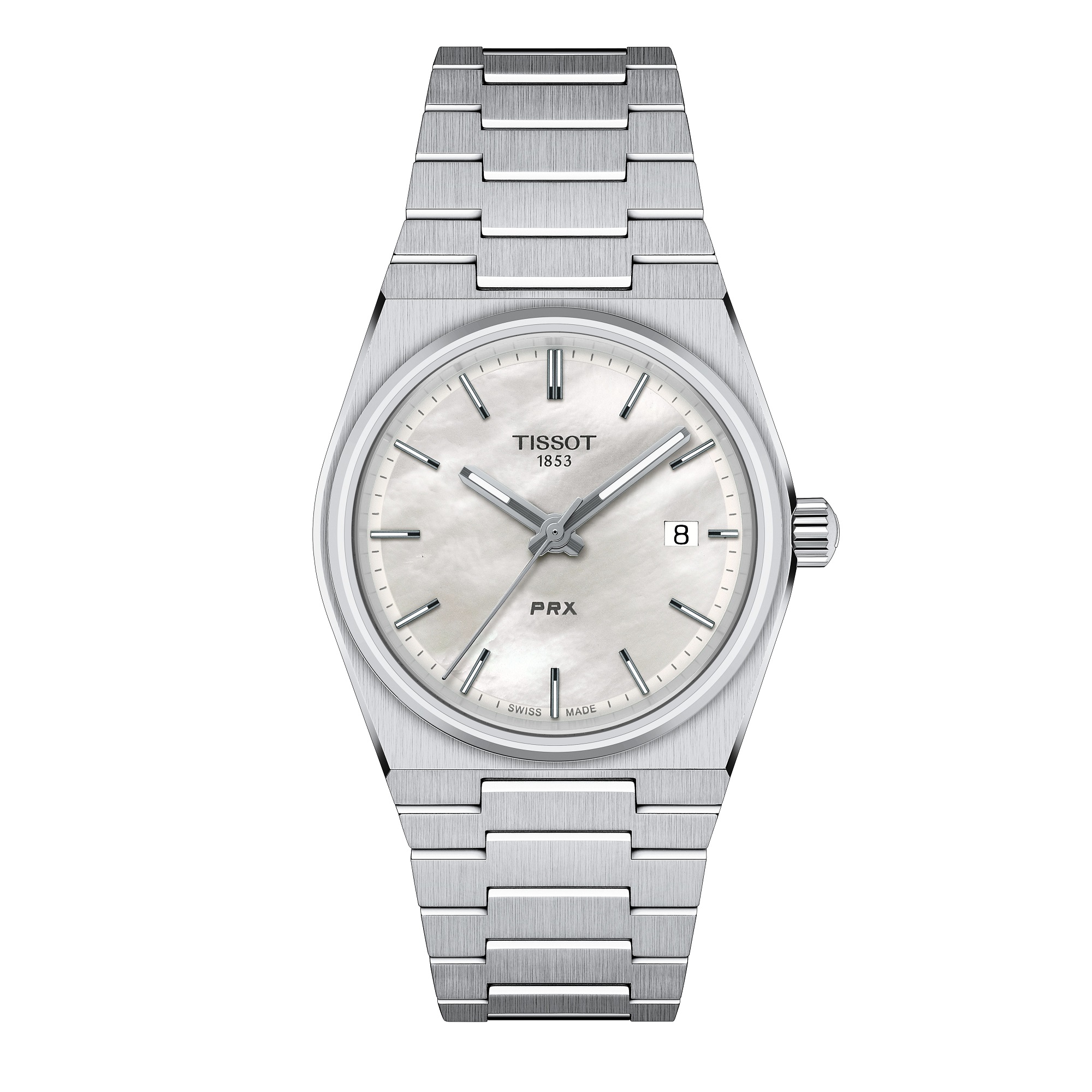 Tissot - PRX Quartz met Parelmoer wijzerplaat, 100m WR, Saffierglas
