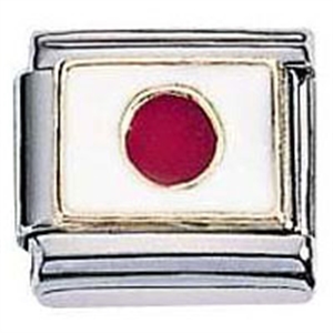 Zoppini - 9mm - vlag Japan

staal met 18krt. goud
model   : vlag Japan emaille
hoogte : 9mm
     