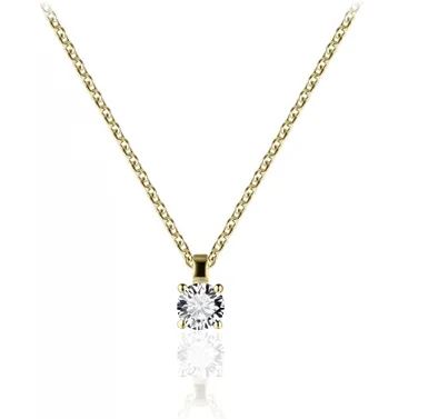 See You 14 karaat gouden choker met askamer en zirkonia 709Y