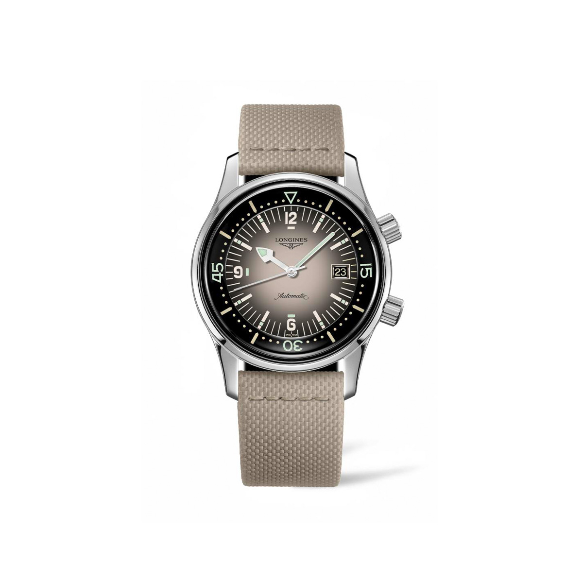 Dit Longines horloge behoort tot de Longines Legend Diver collectie.
Referentienummer: L3.774.4.30.2
Caliber: L888
