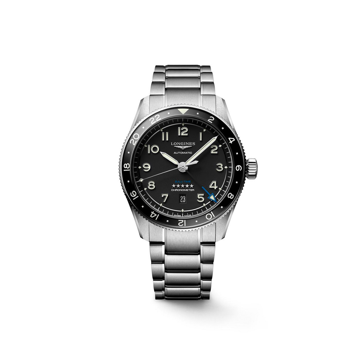 Dit Longines horloge behoort tot de Longines Spirit collectie.
Referentienummer: L3.812.4.53.6
Caliber: L844.4
