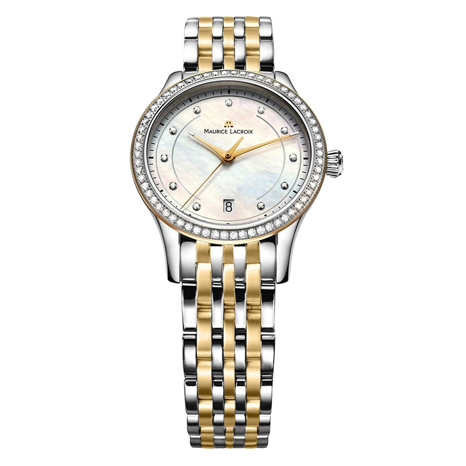 Maurice Lacroix - Les Classiques bic. dames brac.met saffier glas AS54809
