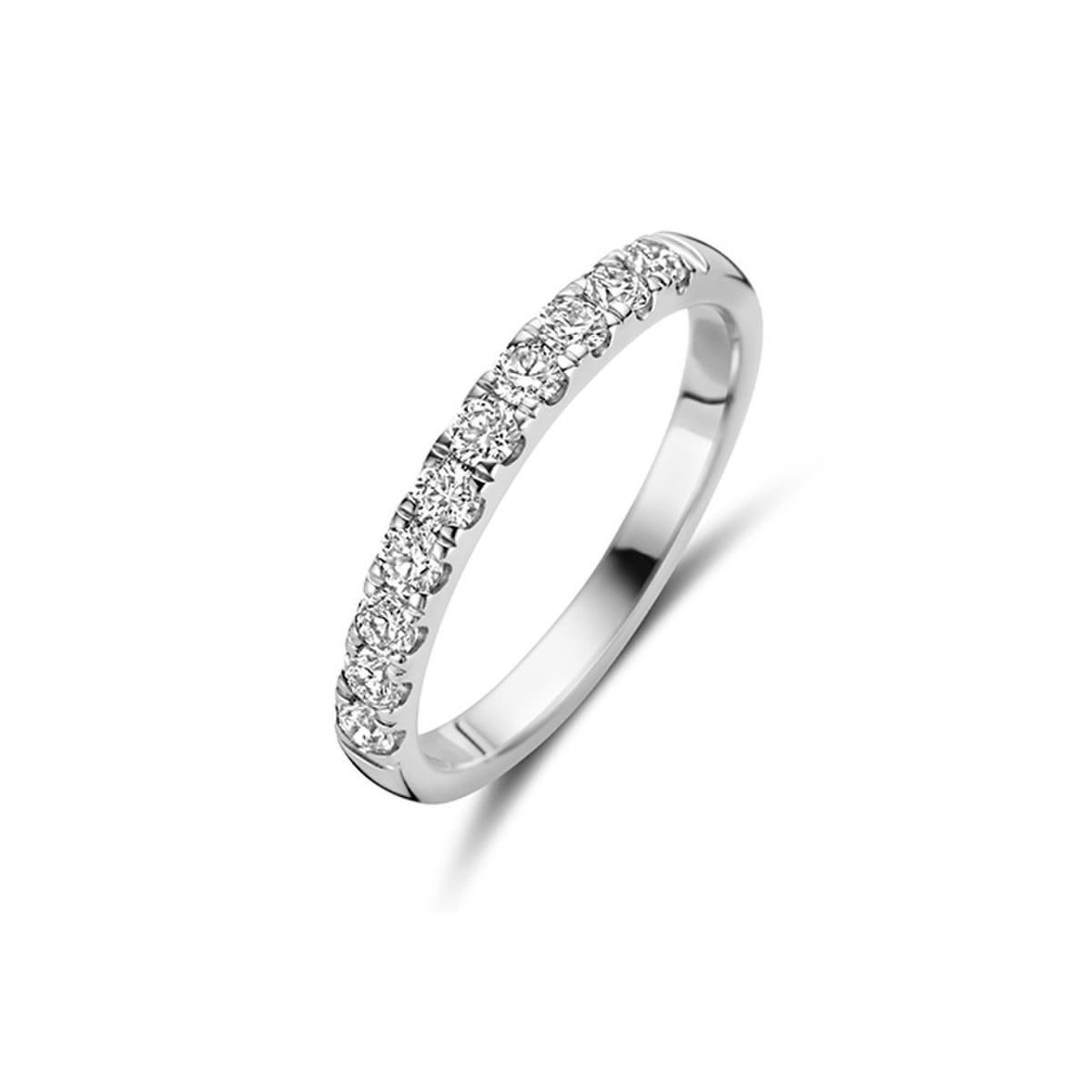 Blush Lab Diamonds - Witgouden rijring bezet met briljant geslepen labgrown diamanten, maat 54 - LG1014W/54