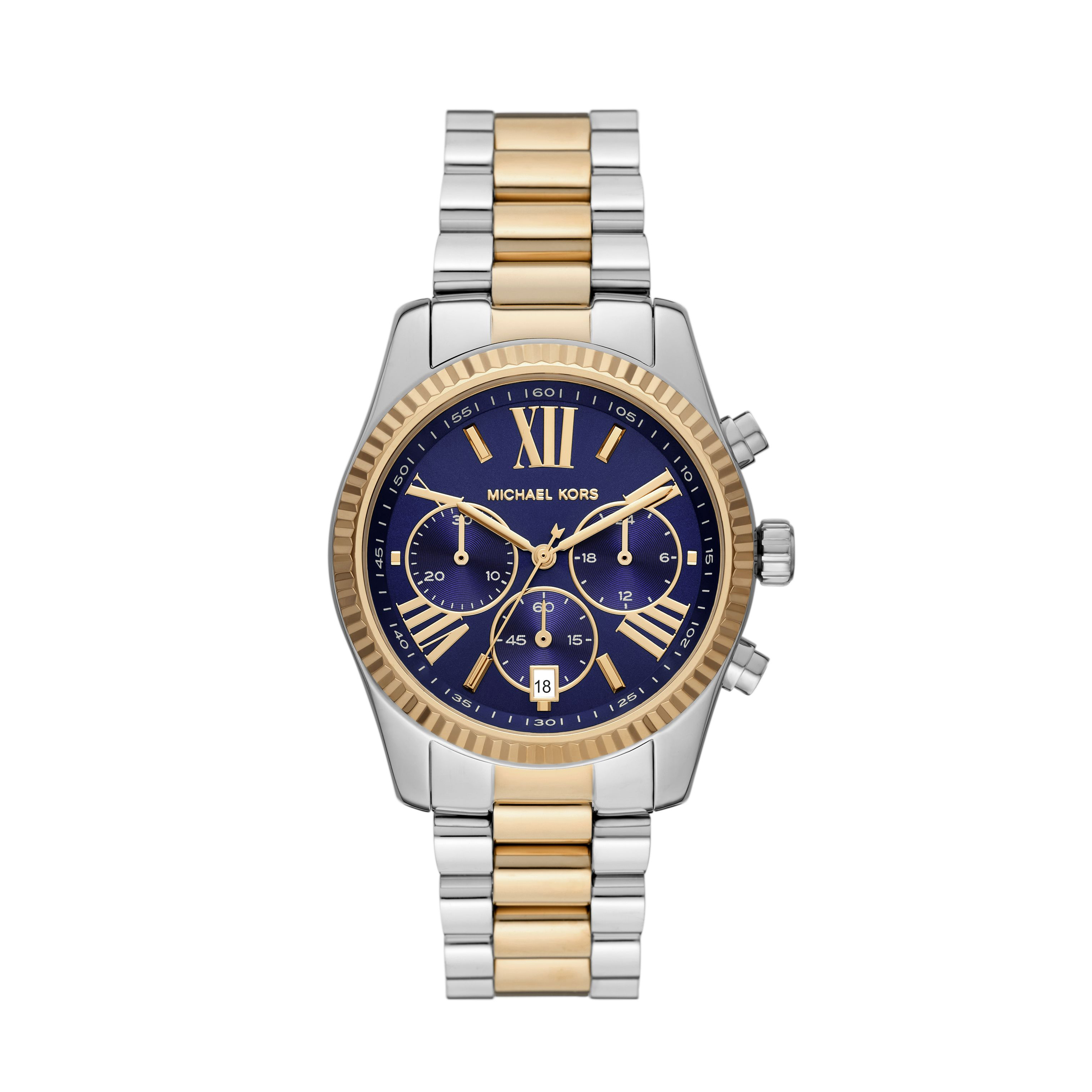 Michael Kors Bicolor met blauwkleurige wijzerplaat