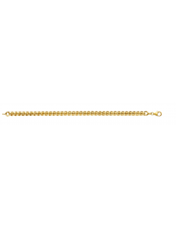 14 karaat gouden collier met 925 zilveren kern. Rolo 45 cm lang geelgoud. Schakel 6 mm breed met karabijnhaak sluiting.