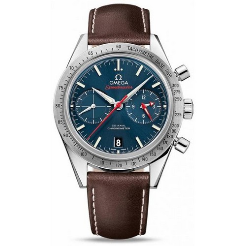 Omega - Broad Arrow, Staal, Heren, Automaat, Speedmaster 57, 41.5mm Co-Axial cal.9300 met leder klipband 100m WR serienr.86634282