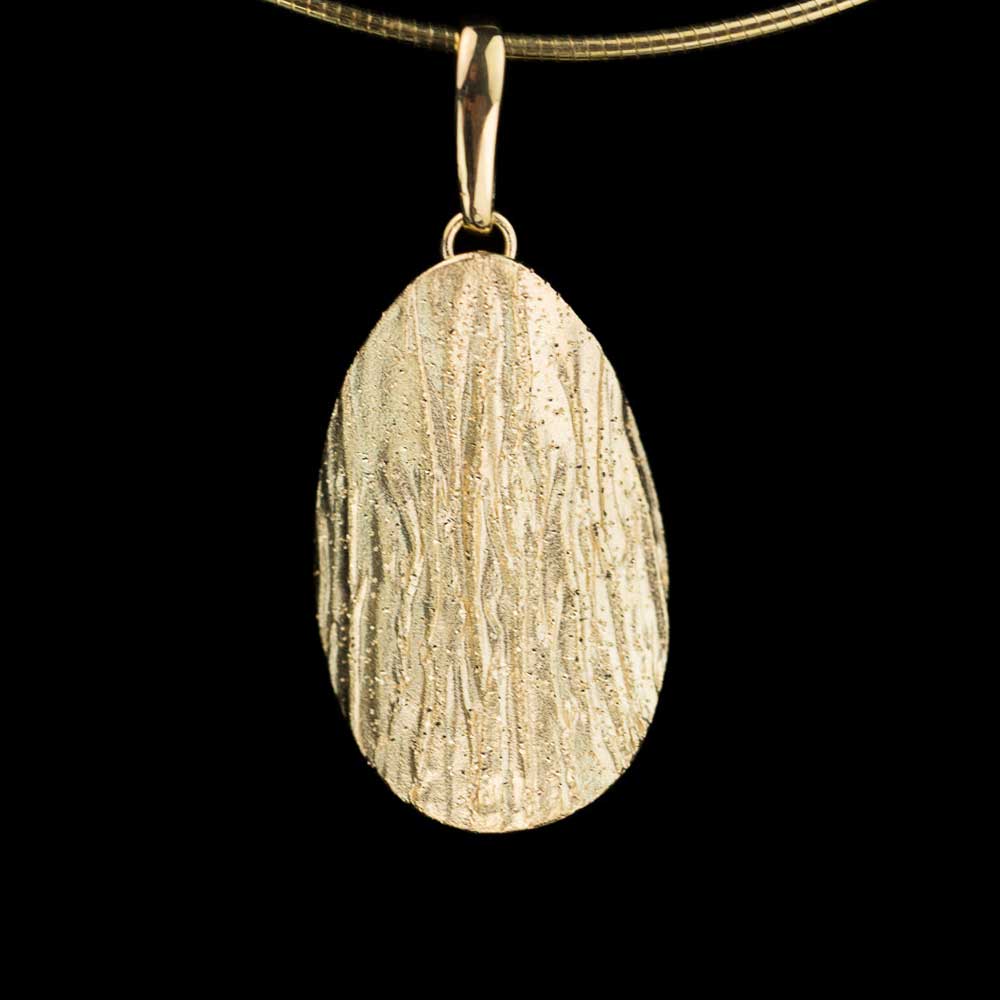 Sanjoya - Zilver vergulden bladvormige hanger, excl. collier - PRE07180022