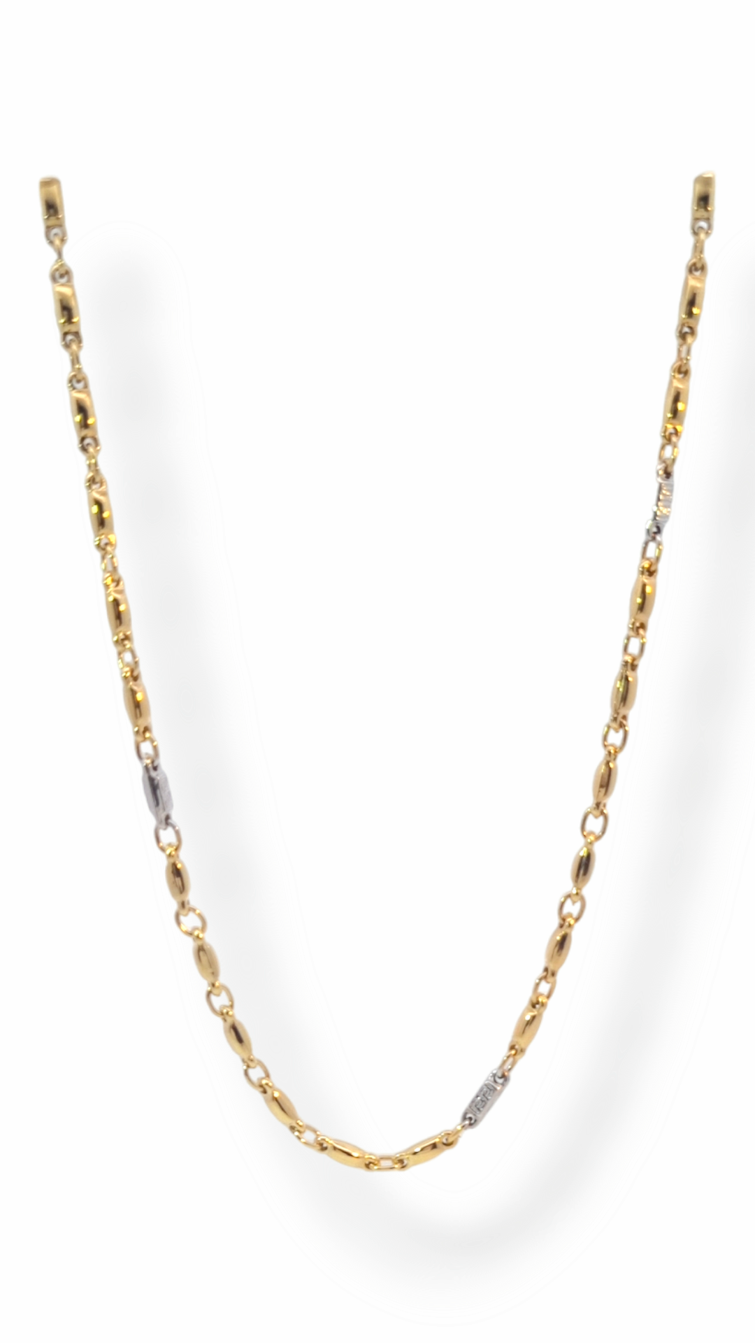 Dit collier van Louis Bros is vervaardigd uit 14 karaat bicolor (11.gr). Het collier heeft een lengte van 65 cm en een dikte van 2.50 mm. Dit collier is stijlvol, eenvoudig en gemakkelijk te combineren.
Wil je deze ketting graag zien en passen? Dat kan natuurlijk! Klik op reserveer en maak een afspraak om te bekijken. Wij zorgen er dan voor dat wij dit collier op voorraad hebben in de winkel op het moment dat jij graag langskomt.

Verkrijgbaar vanaf 40 cm
Leverbare goudkleuren: 14/18kts geelgoud, 14/18kts witgoud, 14/18kts roségoud en alle bicolor combinaties.
