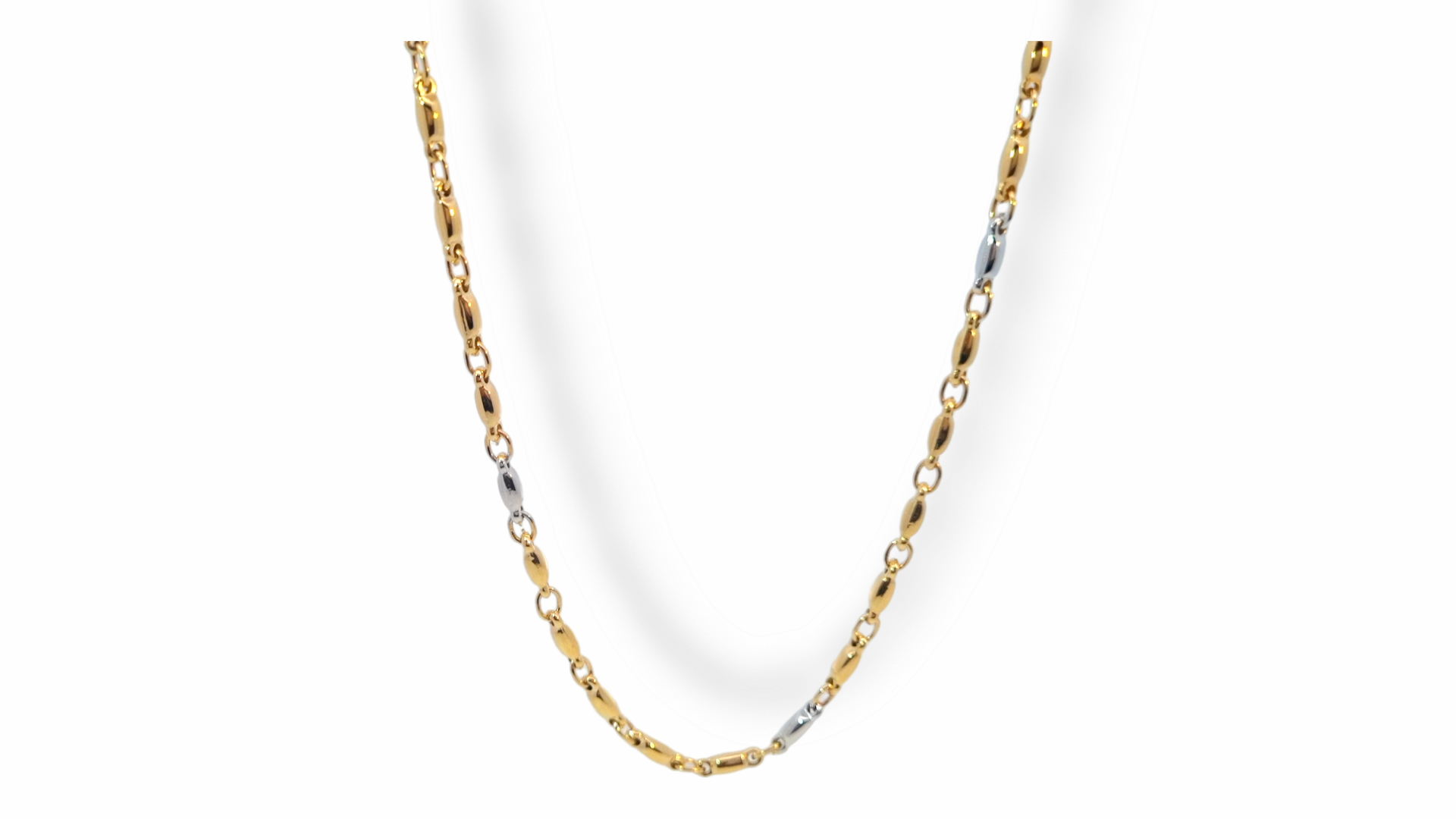 Dit collier van Louis Bros is vervaardigd uit 14 karaat bicolor (11.55 gr). Het collier heeft een lengte van 65 cm en een dikte van 2.50 mm. Dit collier is stijlvol, eenvoudig en gemakkelijk te combineren. Wil je deze ketting graag zien en passen? Dat kan natuurlijk! Klik op reserveer en maak een afspraak om te bekijken. Wij zorgen er dan voor dat wij dit collier op voorraad hebben in de winkel op het moment dat jij graag langskomt.

Verkrijgbaar vanaf 40 cm
Leverbare goudkleuren: 14/18kts geelgoud, 14/18kts witgoud, 14/18kts roségoud en alle bicolor combinaties.