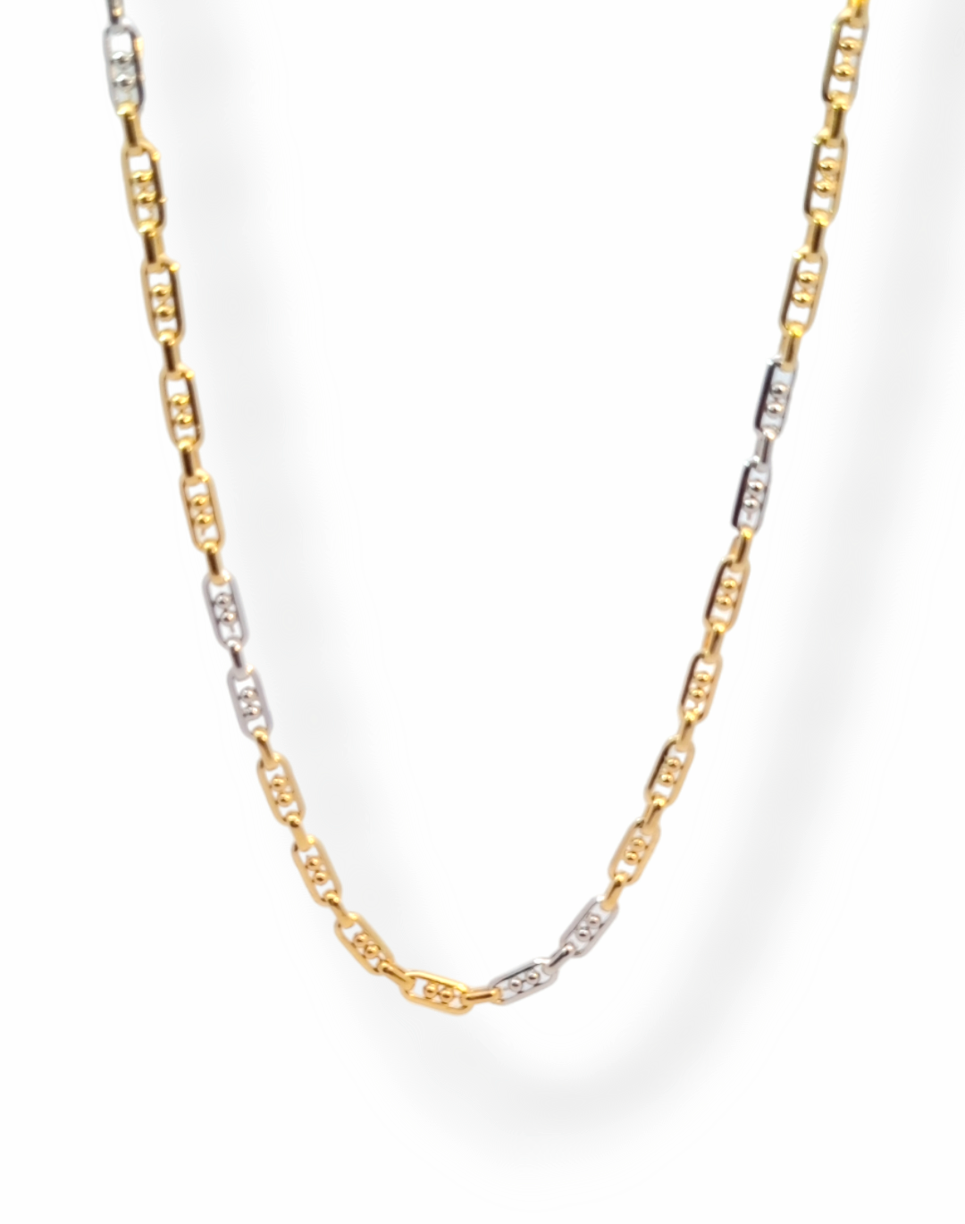  Bent u op zoek naar een prachtig collier? Dan is dit Collier van  Louis Bros is vervaardigd uit 14k Bicolor (16,75 g). Het collier heeft een lengte van 50 cm en een dikte van 3.mm.En een breedte van 3.60 mm. Deze exclusieve juwelen zijn vervaardigd uit de meest kostbare materialen en in het atelier van Louis Bros.