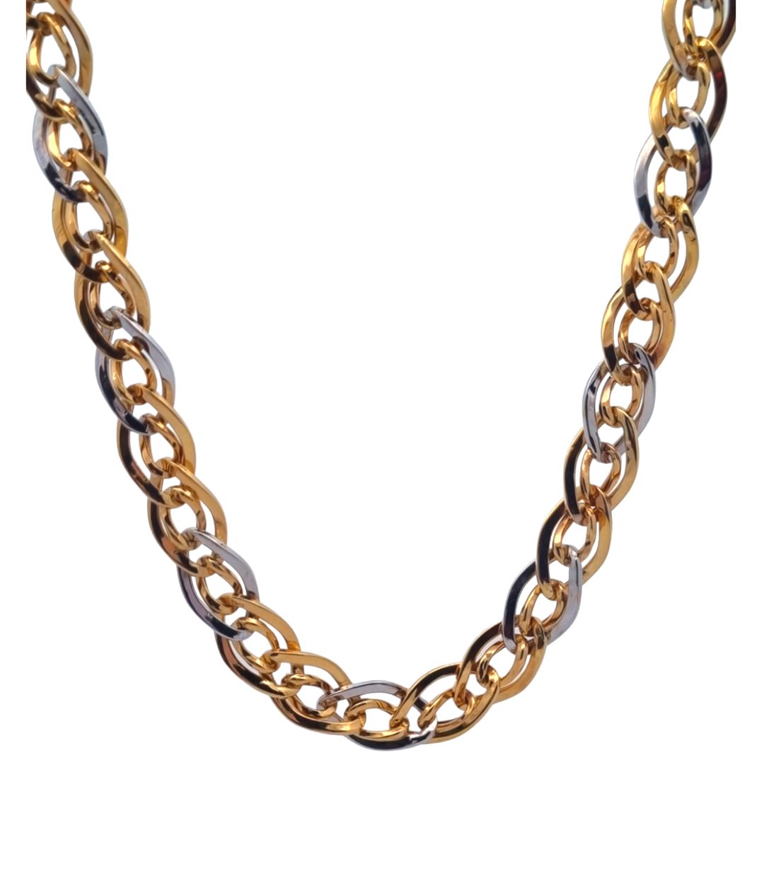 Dit collier van Louis Bros is vervaardigd uit 14 karaat bicolor (15.42 gr.). Het collier heeft een lengte van 45 cm en een breedte van 9 mm. En een dikte van 2.5.
Dit gouden collier is een prachtig voorbeeld van elegantie en verfijning. Gemaakt van een harmonieuze combinatie van wit- en geelgoud, biedt dit collier een uniek en bijzonder ontwerp dat in het oog springt. De delicate schakels en het stijlvolle contrast van de twee goudtinten maken het een sieraad dat zowel modern als tijdloos is. Perfect voor speciale gelegenheden of als een luxe dagelijkse accessoire, voegt dit collier een vleugje klasse toe aan elke outfit.