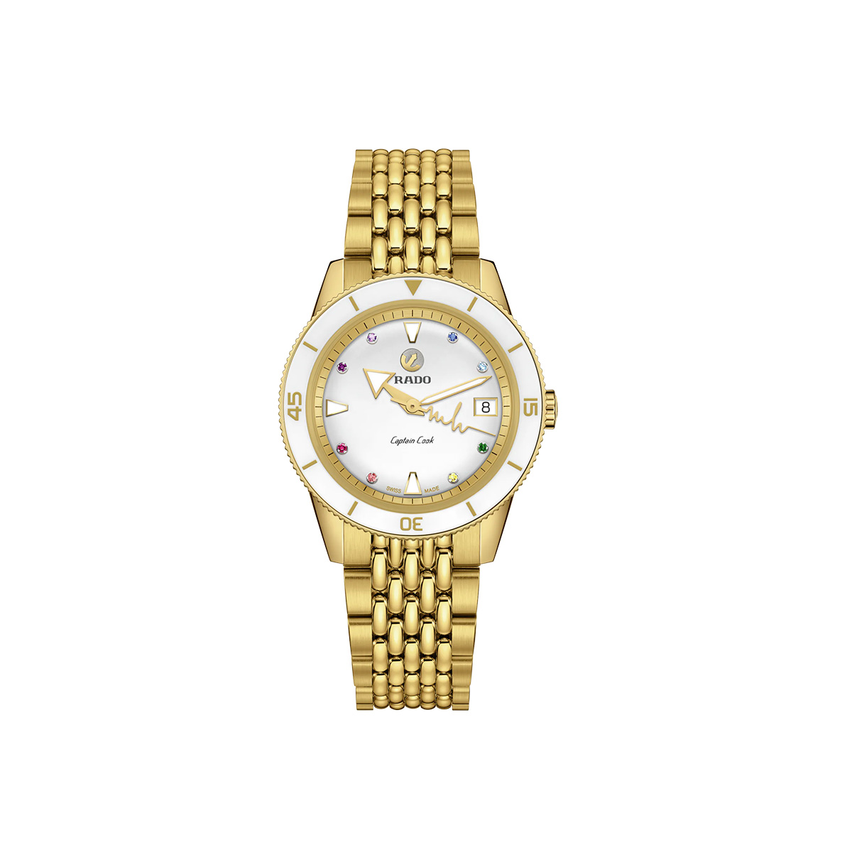Dit Rado horloge behoort tot de Rado Captain Cook collectie.
Referentienummer: R32117708
Calibre: R763
