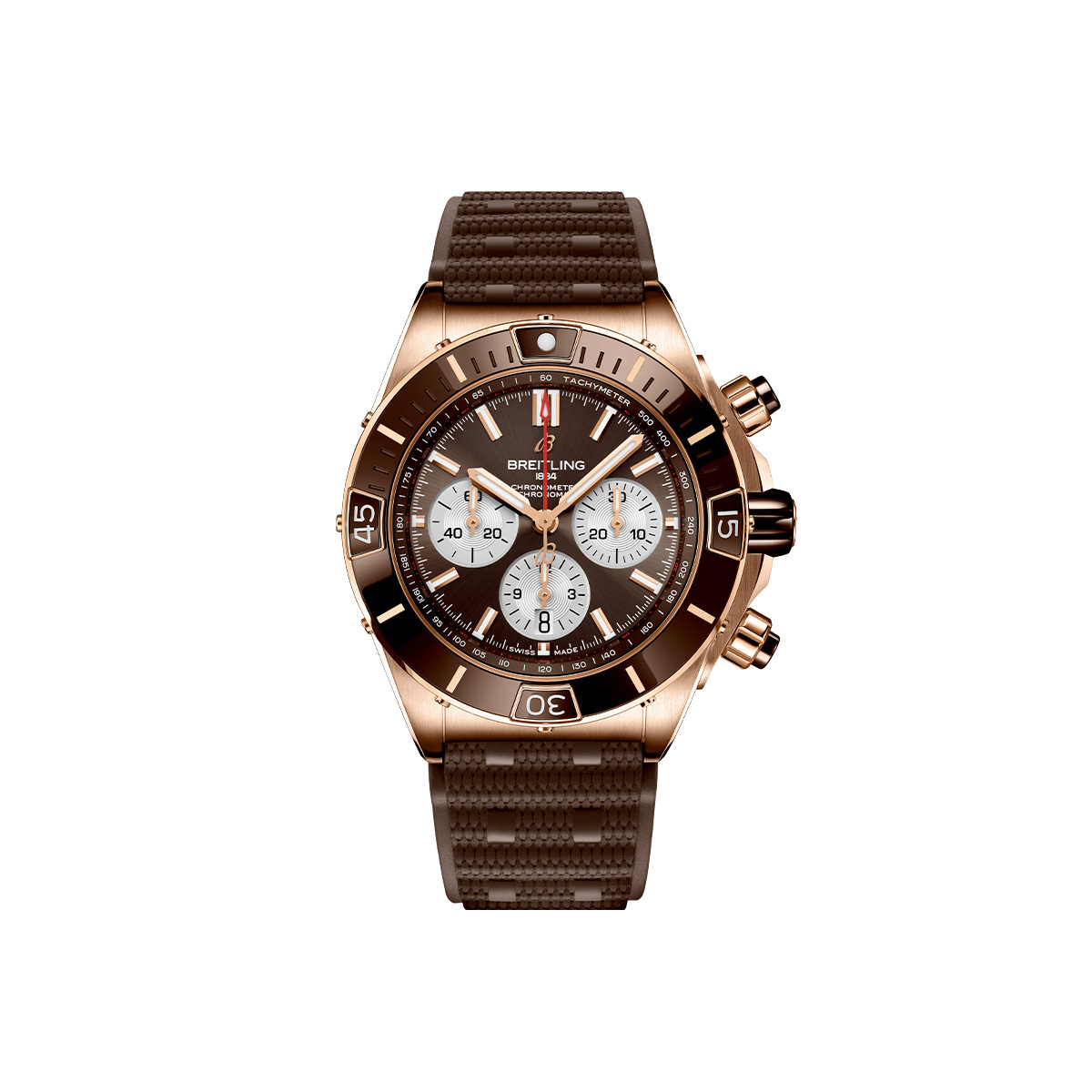 Dit Breitling horloge behoort tot de Breitling Chronomat collectie. 
Referentienummer: RB0136E31Q1S1
Caliber: Breitling 01 (Manufacture)
