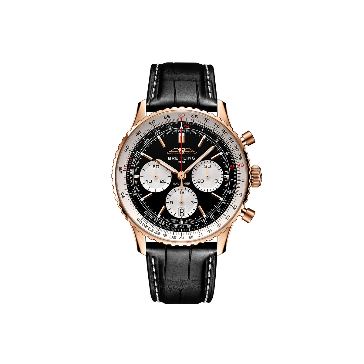Dit Breitling horloge behoort tot de Breitling Navitimer collectie. 
Referentienummer: RB0138211B1P1
Caliber: Breitling 01 (Manufacture)
