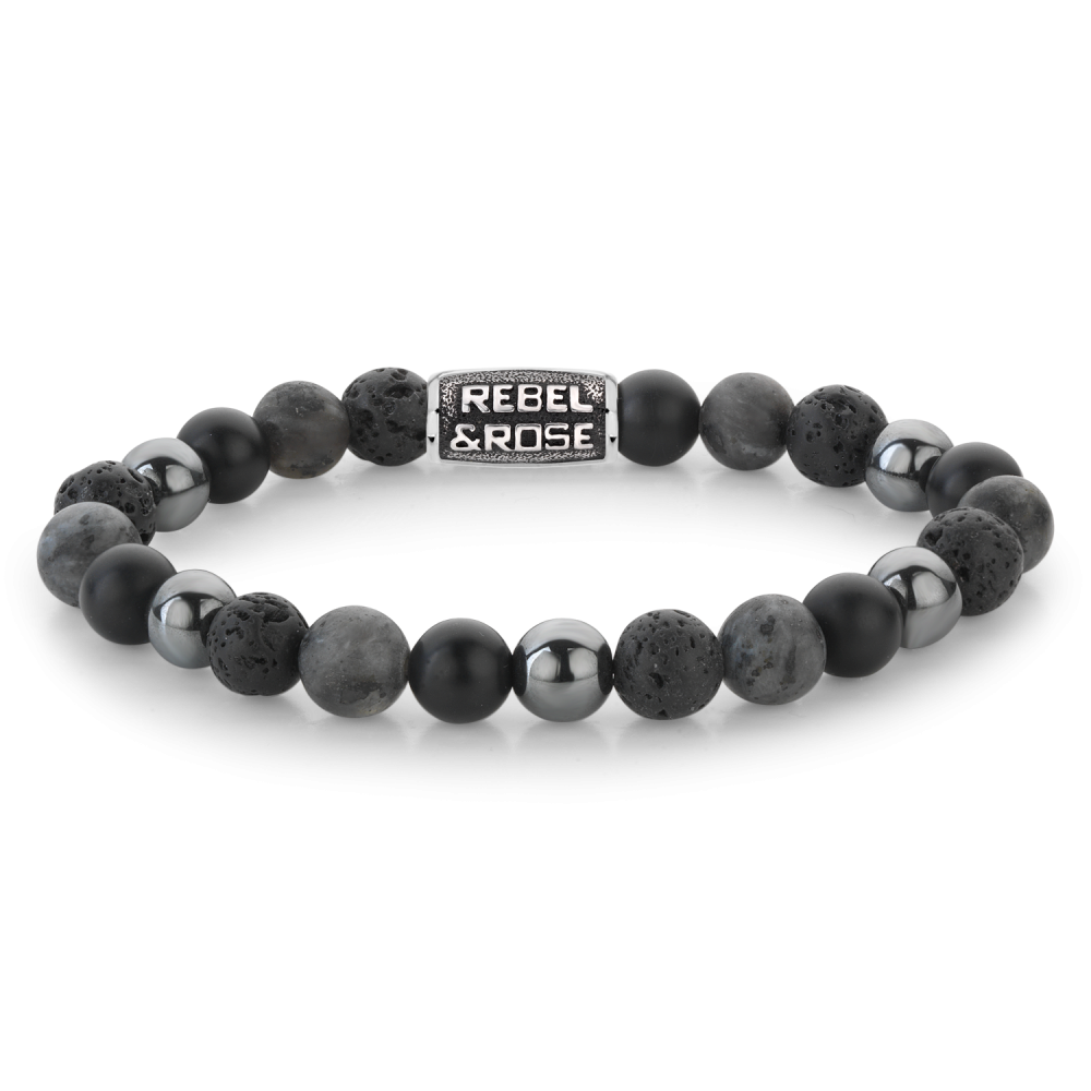 Rebel & Rose - Grey Rocks Vintage - 8mm - Medium 17.5cm