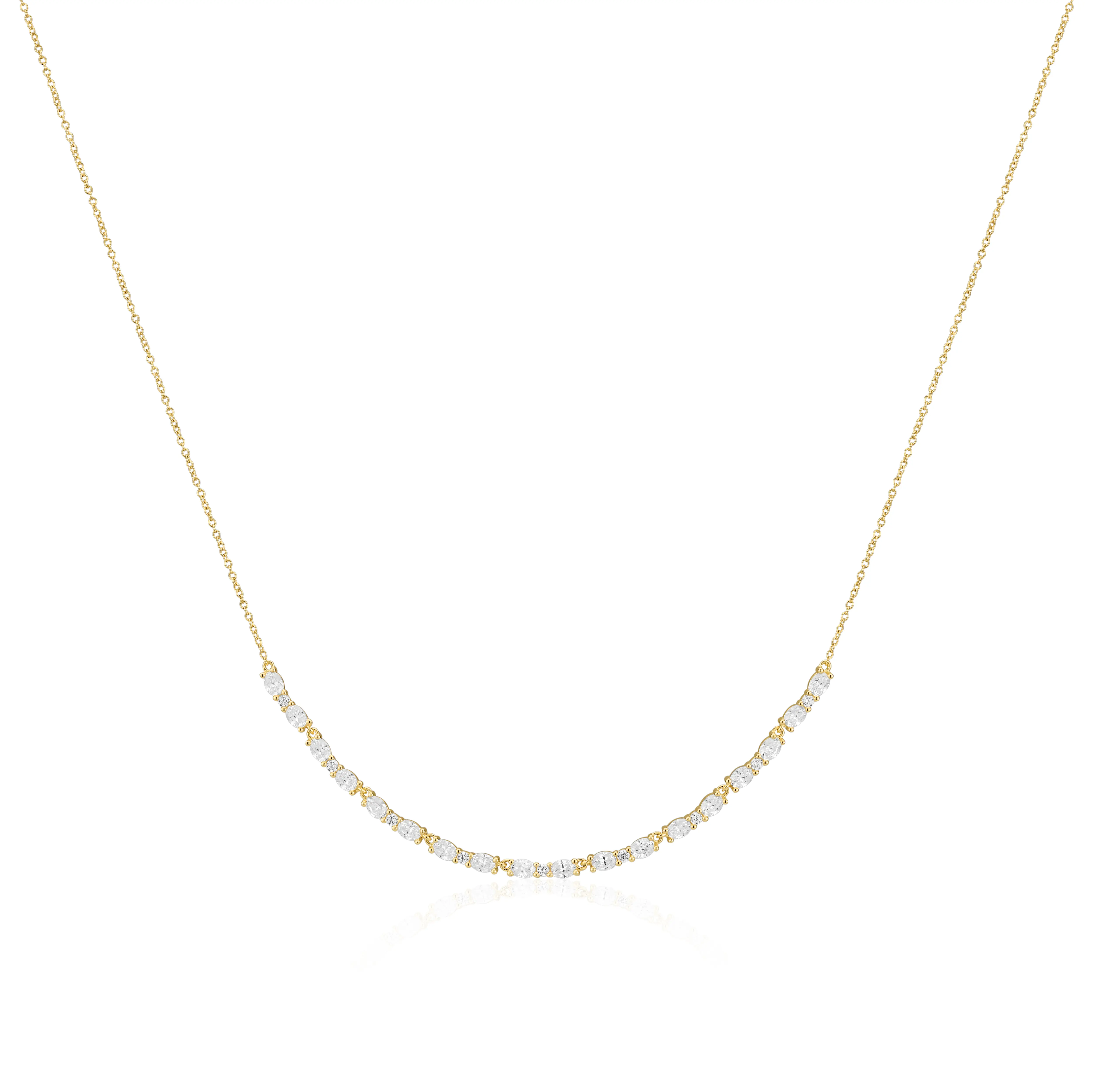  SIF JACOBS Zilver Vergulde Collier Zirkonia