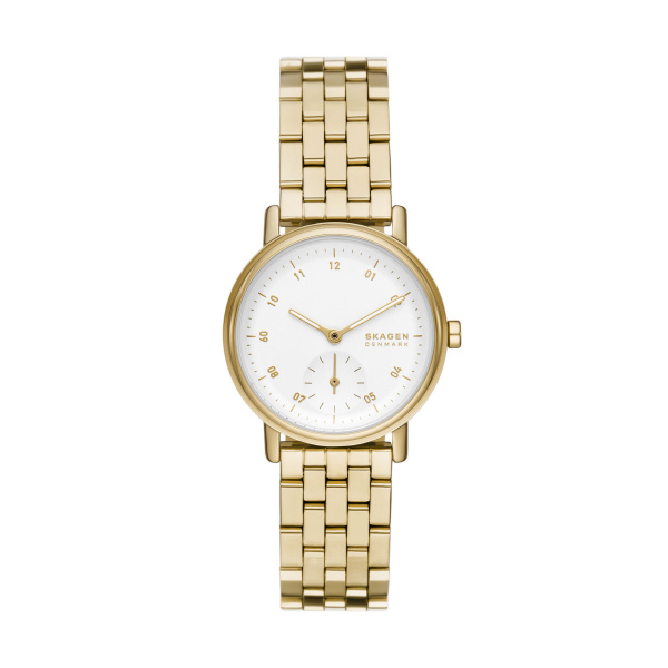 SKAGEN DAMES POLSHORLOGE GOUDKLEURIG COLLECTIE KUPPEL LILLIE.