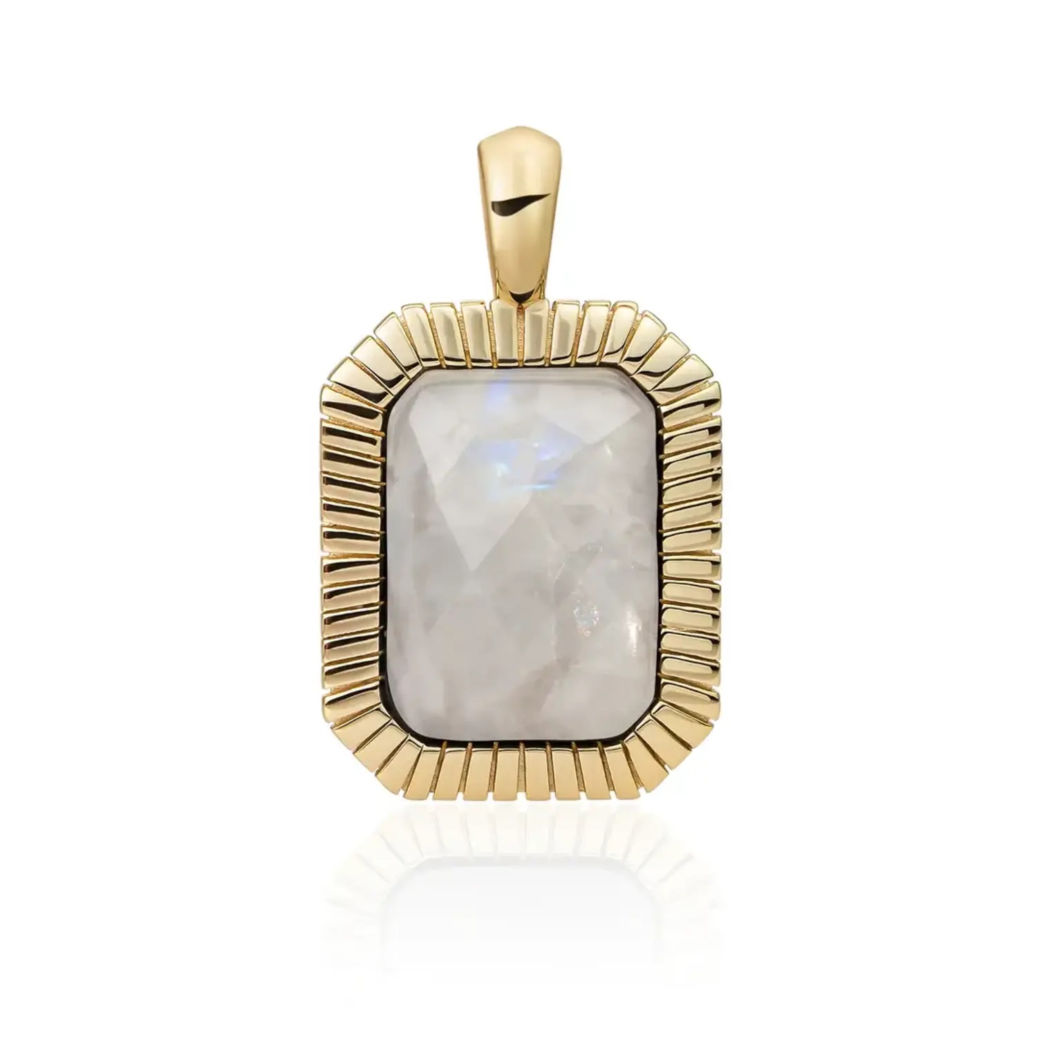 Sparkling Jewels - Pendant, Moonstone Baguette - Verguld Zilver