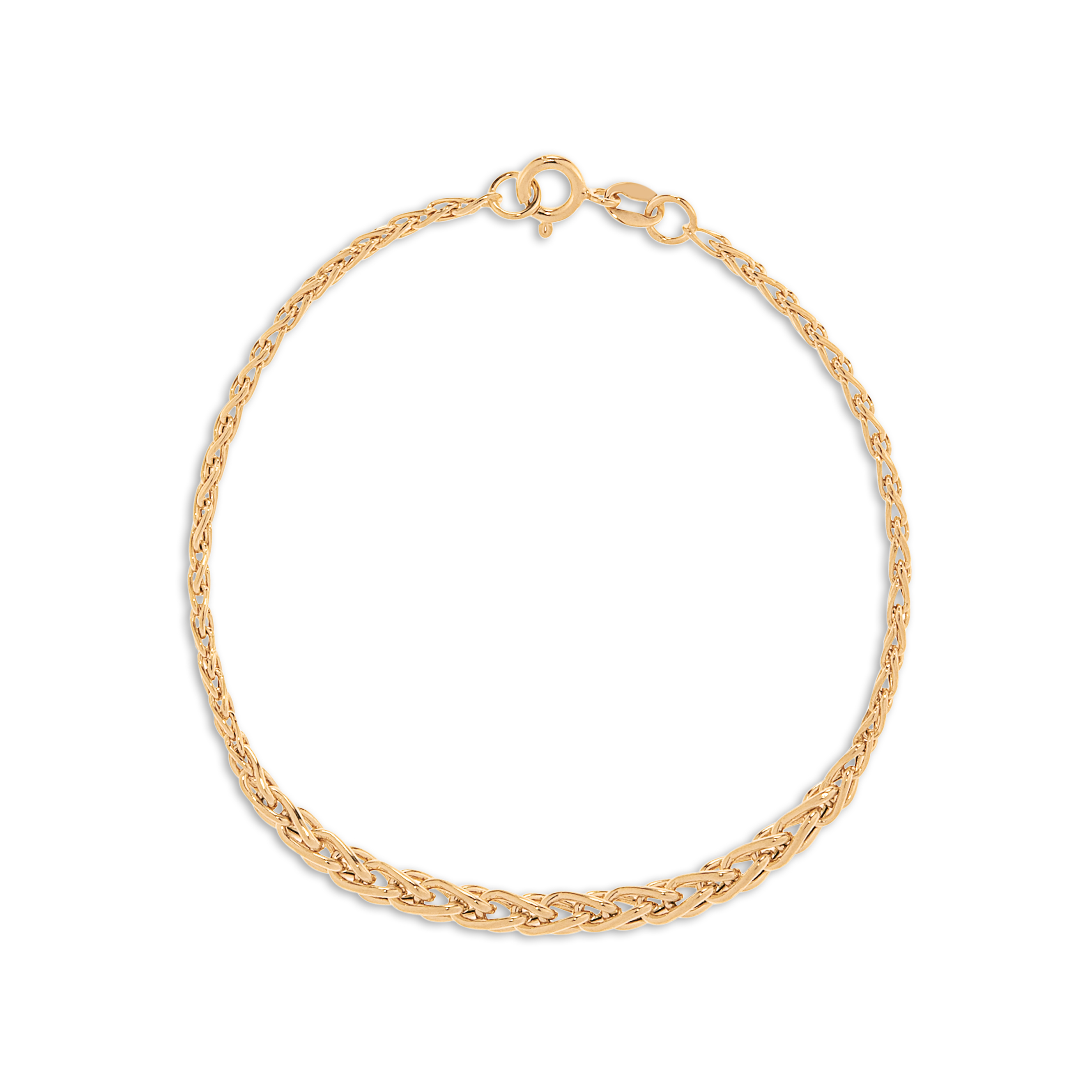 14 karaat gouden armband met een draaglengte van 19 centimeter.