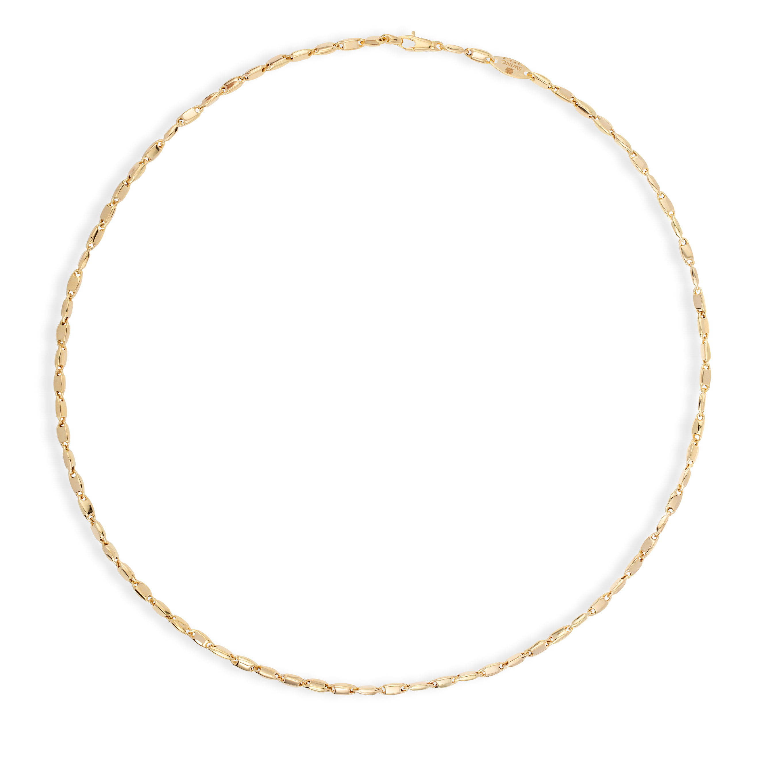 prachtig 14 karaat gouden collier met een draaglengte van 45 centimeter.