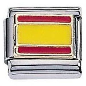 Zoppini vlag Spanje.

Metaal     : staal / 18 karaat goud
Kleur       : rood, geel
model     : vlag Spanje emaille
Maten     : 9 mm
Materiaal : staal  ,goud ,emaille