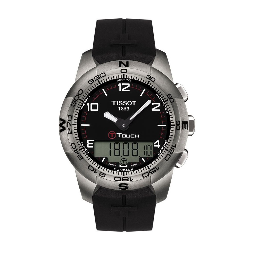 Tissot - T-Touch heren Titaan kunststofband chrono alarm met saffierglas100m WR
