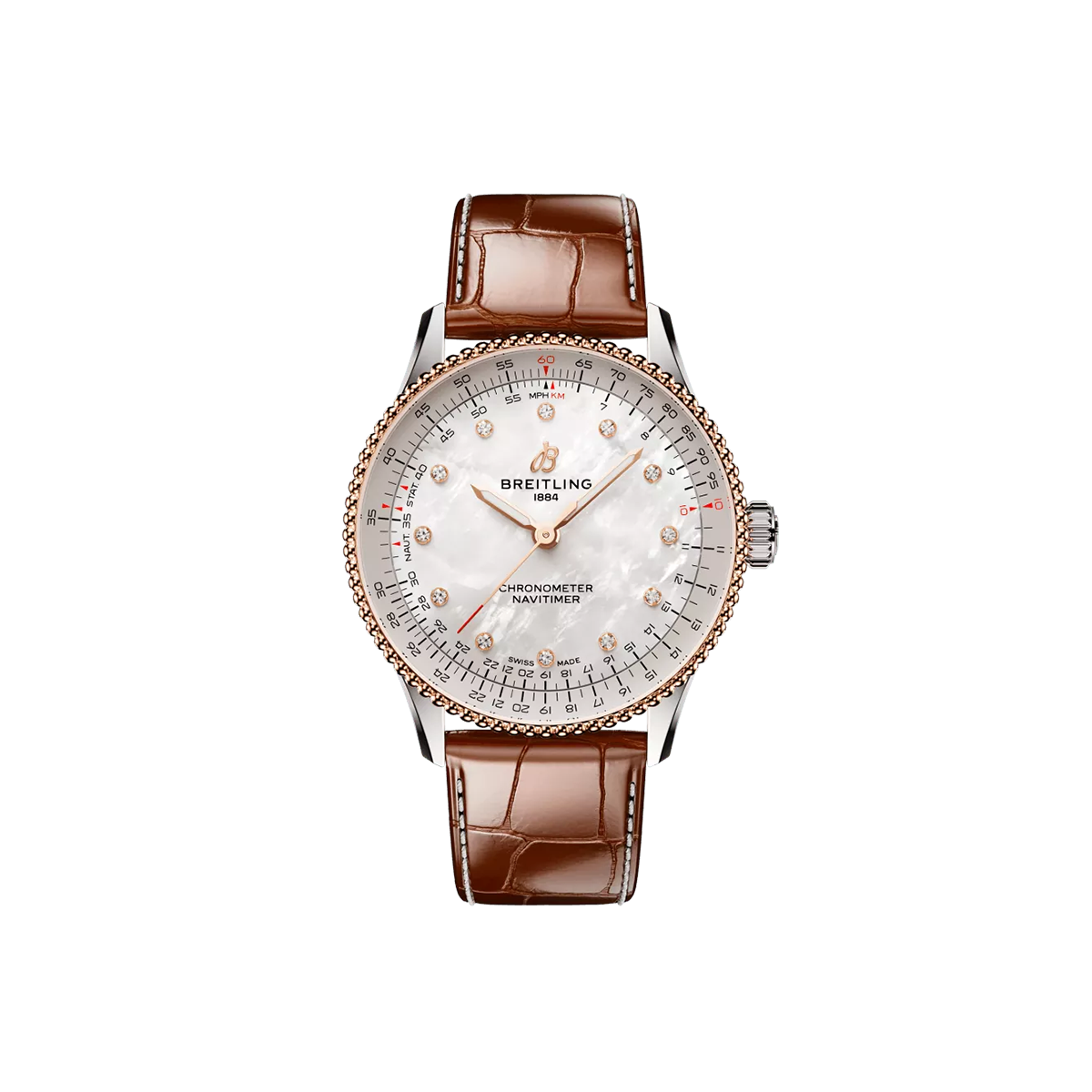 Dit Breitling horloge behoort tot de Breitling Navitimer collectie. 
Referentienummer: U17327211A1P1
Caliber: Breitling 17