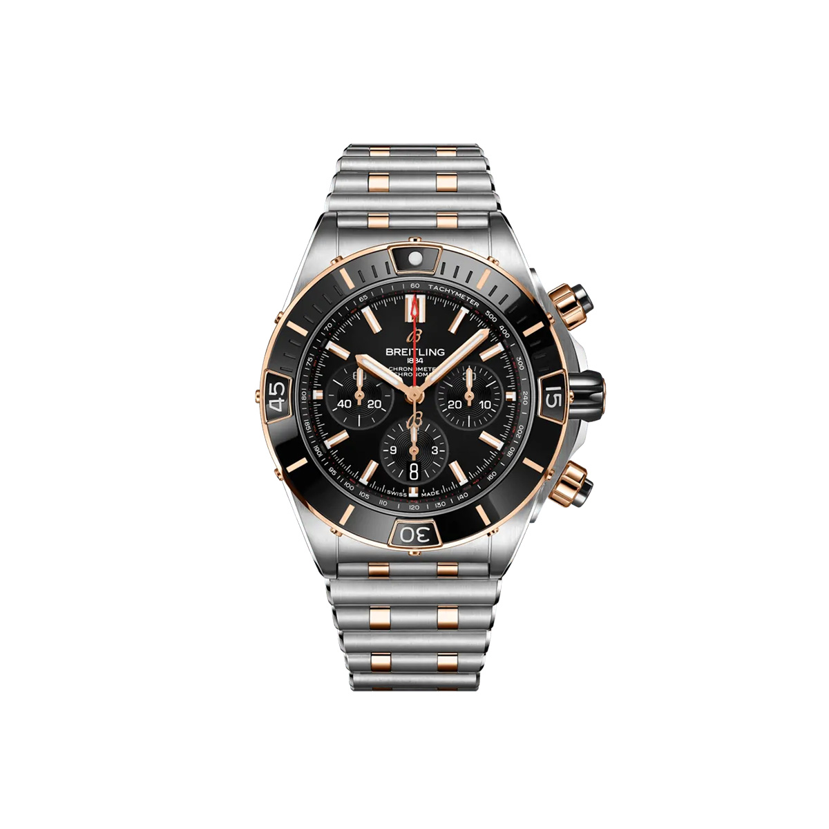 Dit Breitling horloge behoort tot de Breitling Chronomat collectie. 
Referentienummer: UB0136251B1U1
Caliber: Breitling 01 (Manufacture)
