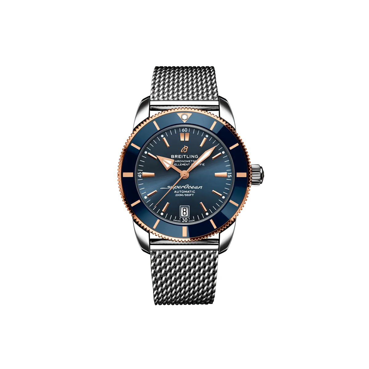 Dit Breitling horloge behoort tot de Breitling Superocean Heritage collectie. 
Referentienummer: AB0162121C1S1
Caliber: Breitling 20 (Manufacture)