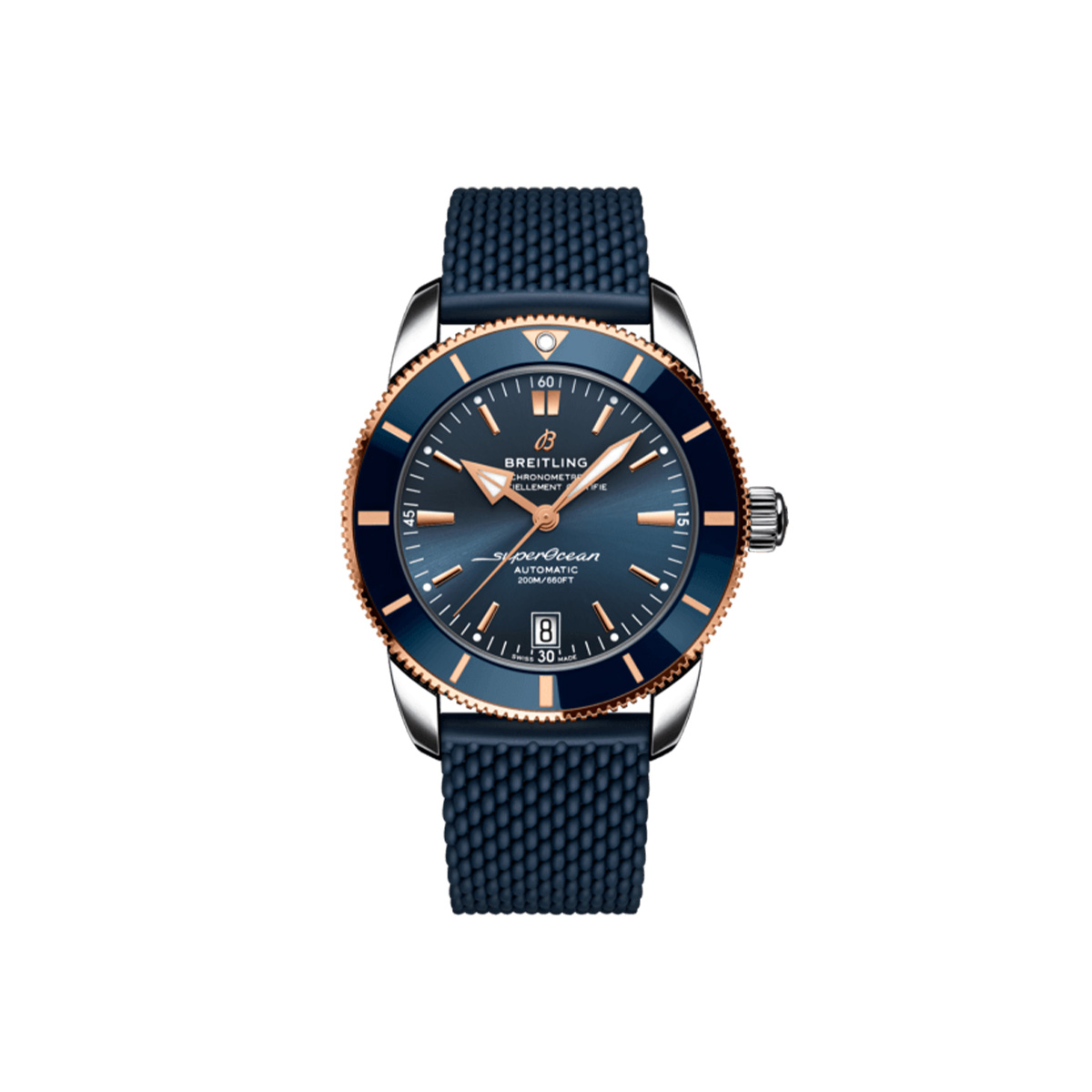 Dit Breitling horloge behoort tot de Breitling Superocean Heritage collectie. 
Referentienummer: UB2010161C1S1
Caliber: Breitling B20 (Manufacture)
