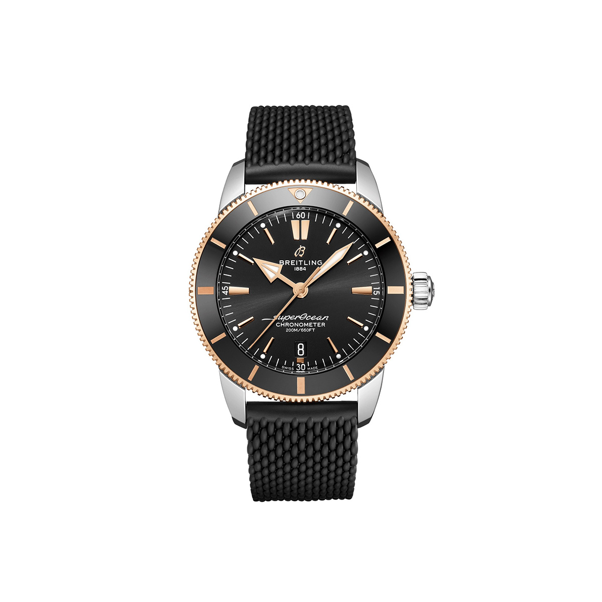 Dit Breitling horloge behoort tot de Breitling Superocean Heritage collectie. 
Referentienummer: UB2030121B1S1
Caliber: Breitling B20 (Manufacture)
