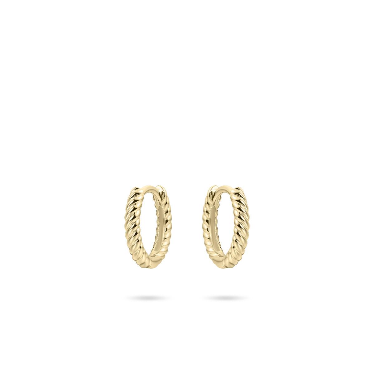 gouden klapcreolen tors. 2x12mm. VGKCJ2/12.