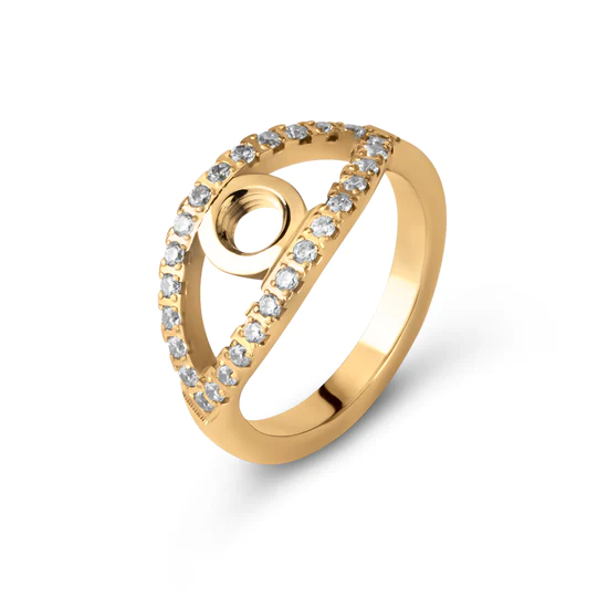 Melano Vivid ring Vienne CZ, goudkleurig