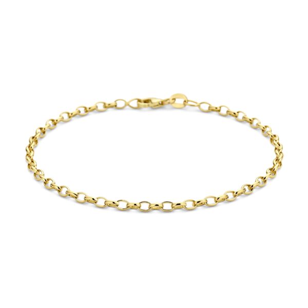 Minioro gouden armband jasseron (voor bedels, excl. bedels)