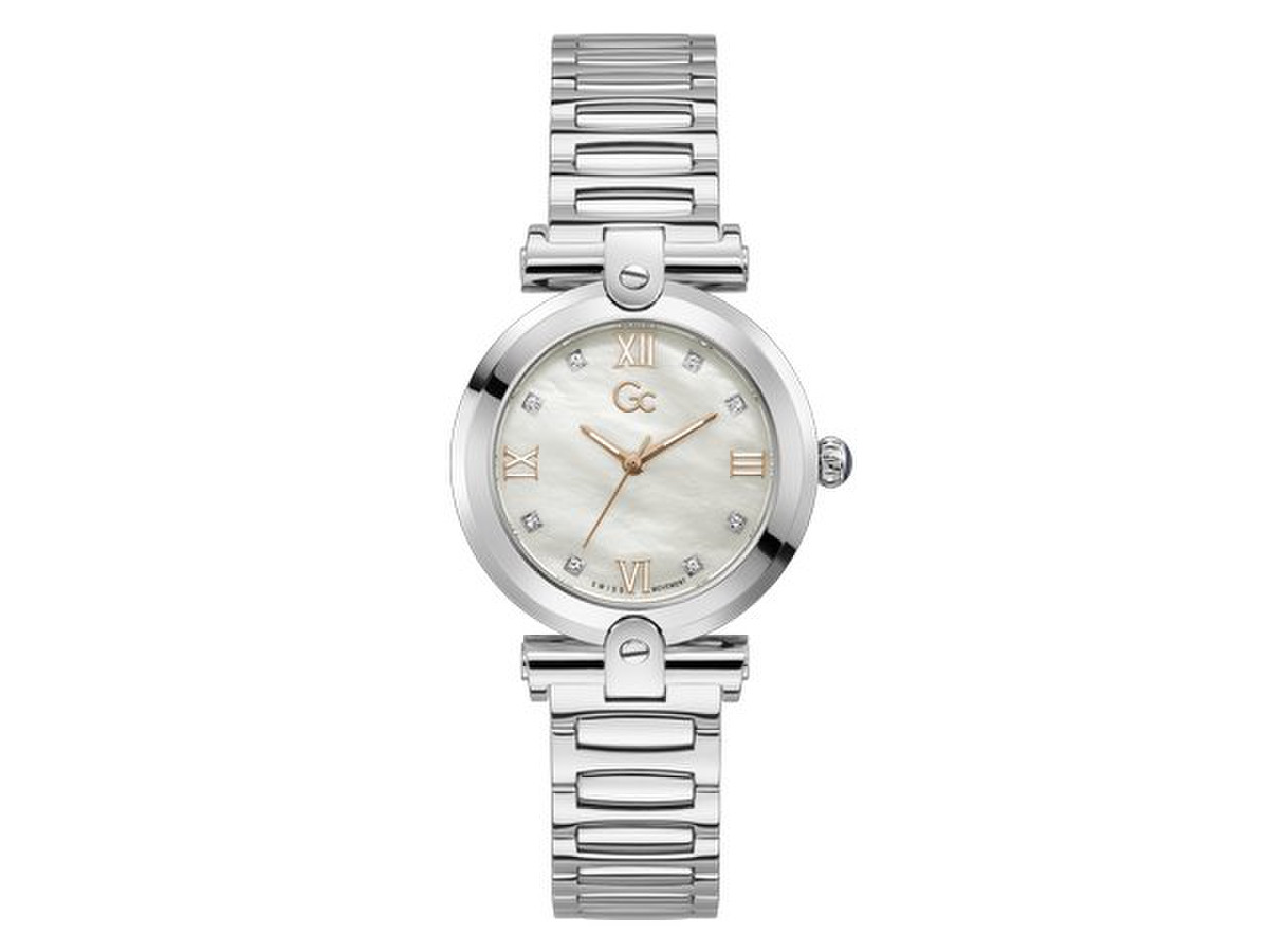 Dameshorloge van GC Watches
Parelmoer wijzerplaat.