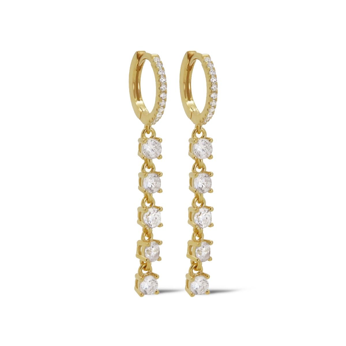 Karma Hinged Hoops BELLA Chain Goldplated A118GP