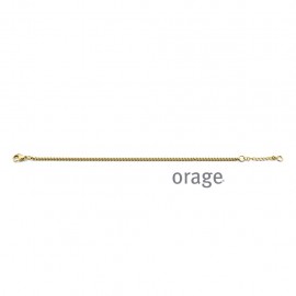 Armband gourmette 3mm staal geel