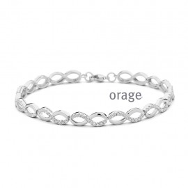 Armband in zilver met zirconia 