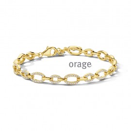 Armband verguld geel goud cz