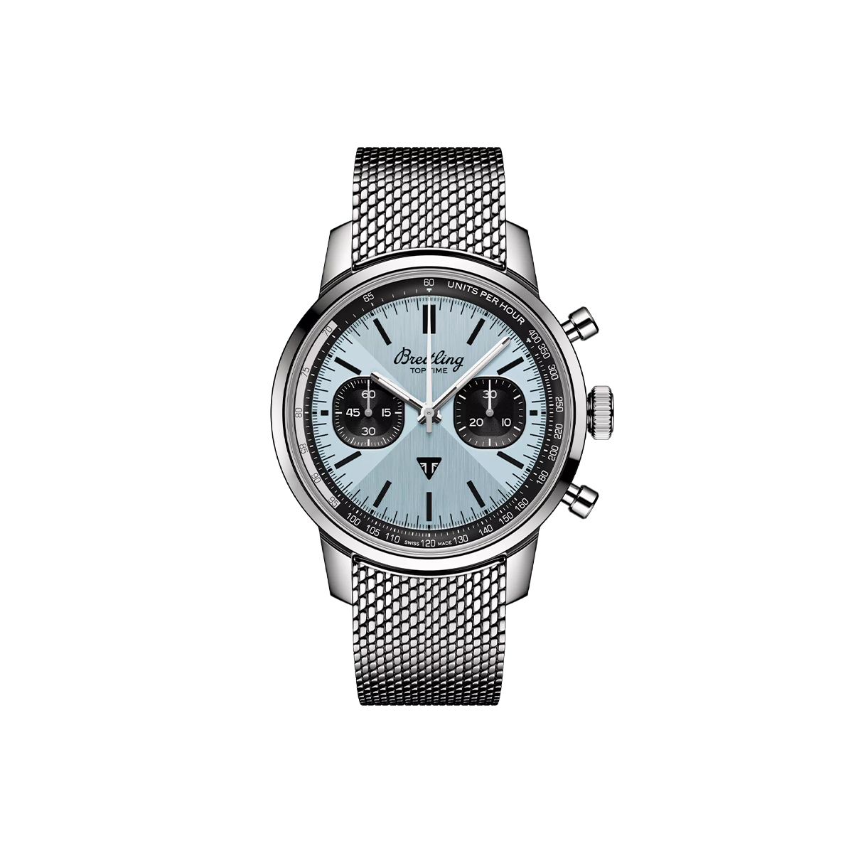 Dit Breitling horloge behoort tot de Breitling Top Time collectie. 
Referentienummer: AB01762A1L1X1
Caliber: Breitling 01 (Manufacture)
