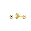 Prachtige 14 karaat gouden oorknoppen met 3mm bol.