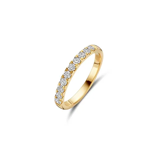 LG1014Y/54. Blush geelgouden aanschuifring. 0.48crt lab diamant. 